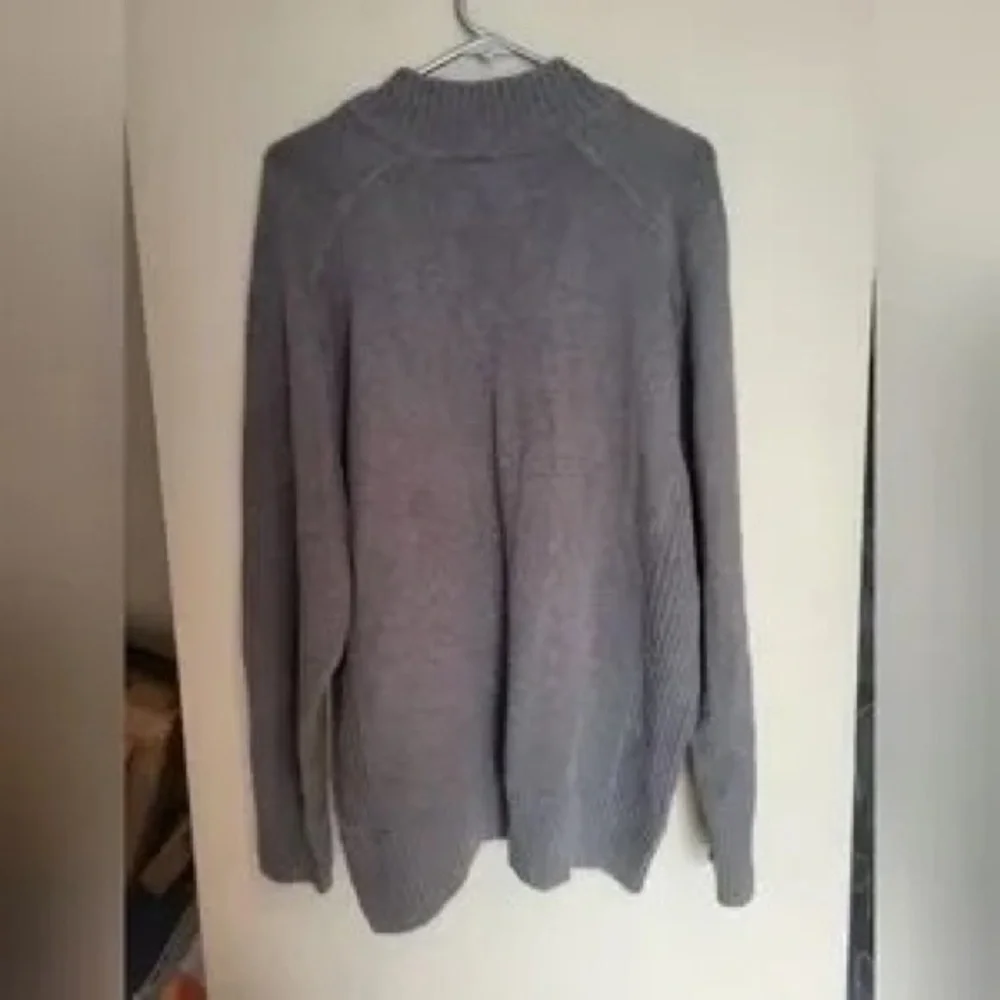 Men's Gray Half-Zip Sweater